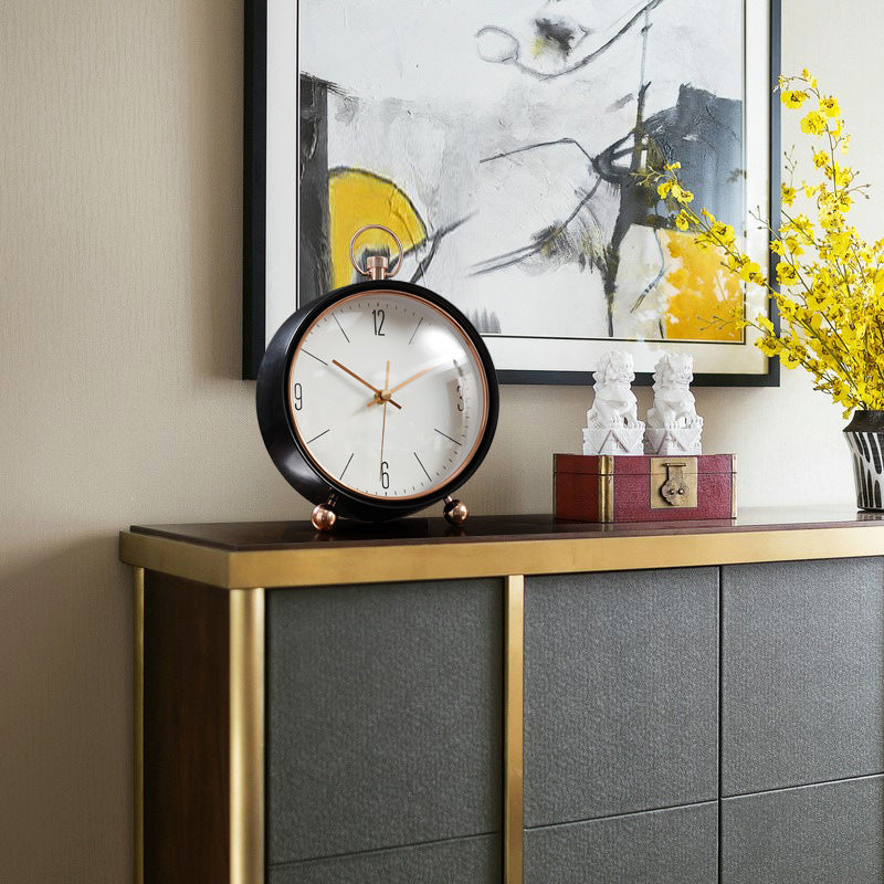 Nordic Creative Desk Ornaments Clock Personality Living Room Desktop - Luxitt