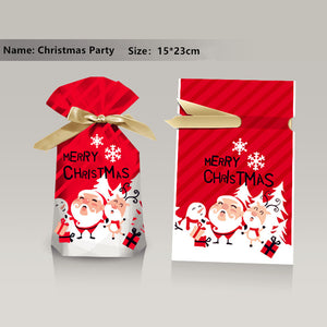 Christmas Gift Ribbon Drawstring Candy Bag, Perfect for Wrapping and Gifting - Luxitt