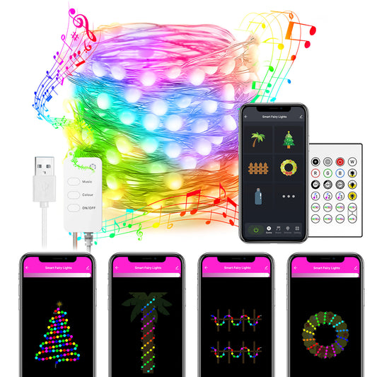 Music-Sync Dreamcolor Smart LED String Lights - Luxitt