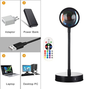 USB Rainbow Projection Desk Lamp - Luxitt