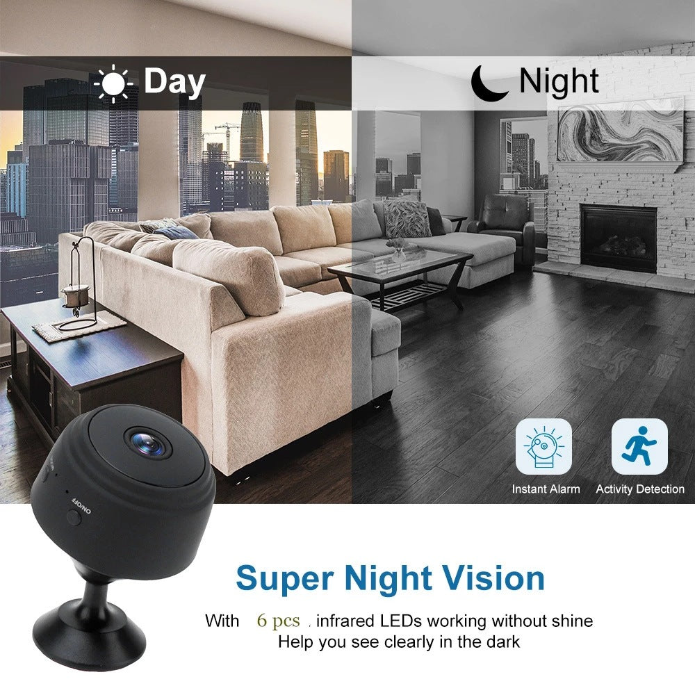 A9 Magnetic Suction Security Camera HD Camera Smart Infrared Night Vision Home - Luxitt